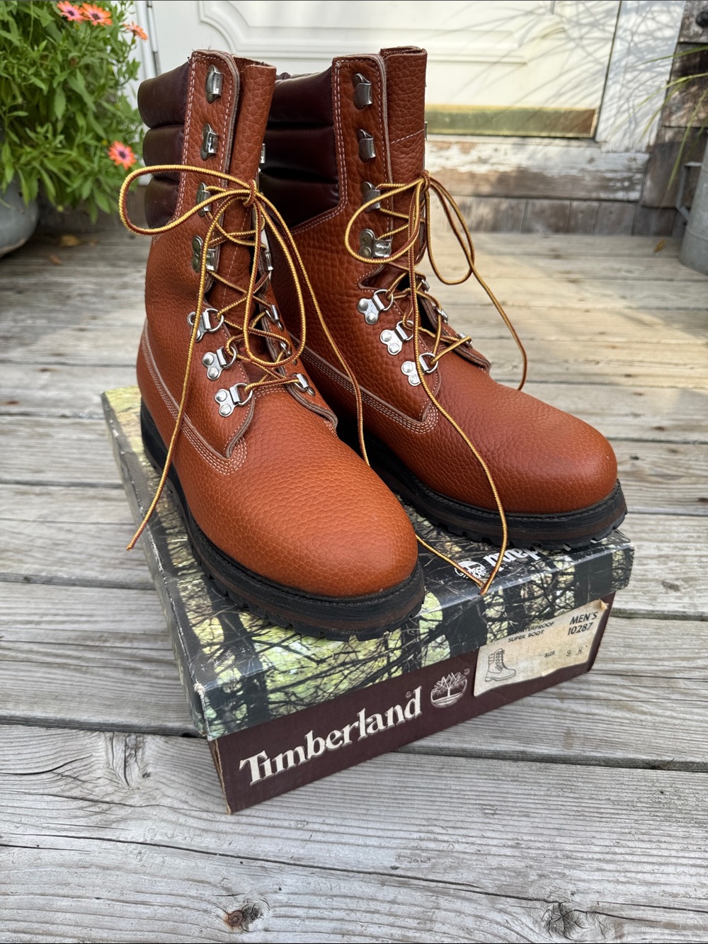 Timberland 40 Below 10" Super Boot Chestnut Hazel 10287 Worn Once Box 9W